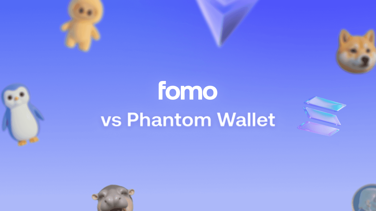 fomo vs Phantom Wallet comparison: social trading app vs self-custody wallet